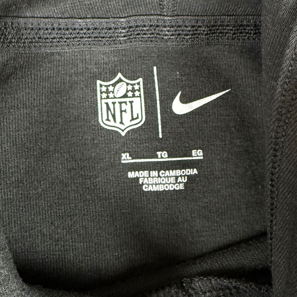 Nike Mens XL Cincinnati Bengals NFL Black Waffle Knit Pullover Hoodie - Picture 7 of 10